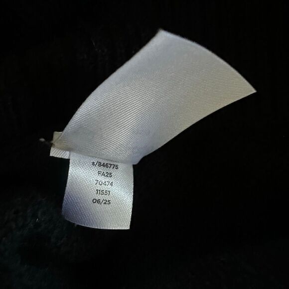 Ann Taylor $298 Cashmere Shawl Collar Wrap Sweater Black Women’s L NEW - Picture 5 of 5